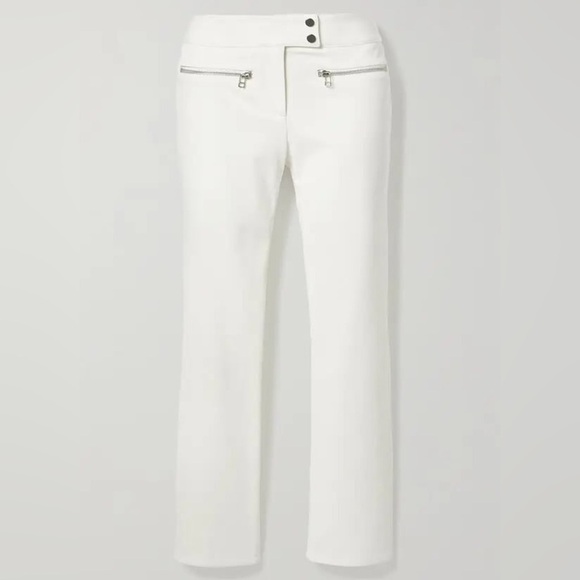 VERONICA BEARD Metro cropped stretch twill flared pants white size 6 trouser - Picture 2 of 7